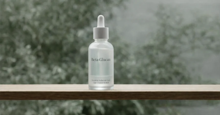 Beta-glucan soothing serum for skin barrier support in Korean skincare
