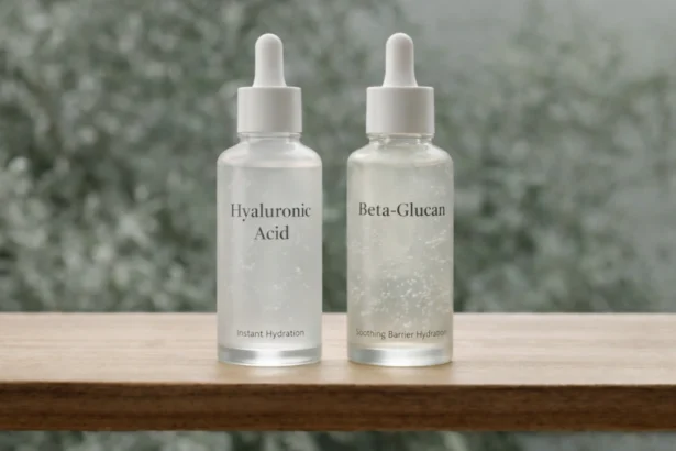 Comparison of beta-glucan and hyaluronic acid hydrating serums in Korean skincare