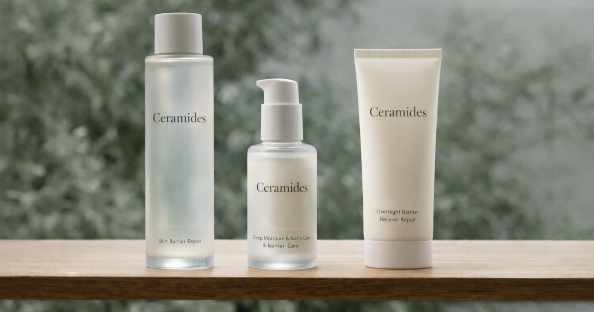 A complete Korean skincare routine featuring panthenol across toner, serum, moisturizer, and sunscreen formats. Panthenol supports skin barrier repair, moisture balance, and soothing hydration.
