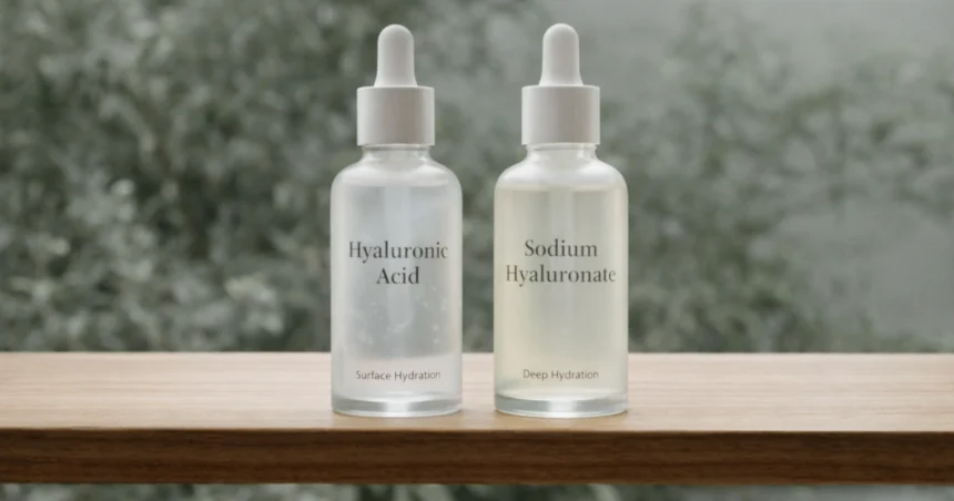Comparison of hyaluronic acid and sodium hyaluronate hydration serums in Korean skincare