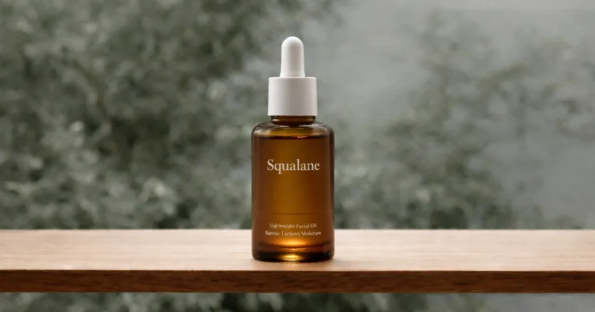 Squalane facial oil for skin barrier support and lightweight moistur